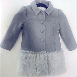 Janie and Jack winter fur coat